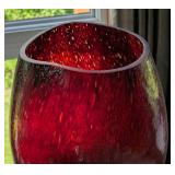 Gorgeous Kjell Engman Art Glass Dino Vase for Kosta Boda and Stand