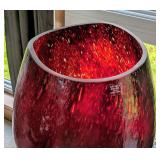 Gorgeous Kjell Engman Art Glass Dino Vase for Kosta Boda and Stand