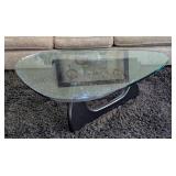 Glass Topped Noguchi Style Coffee Table