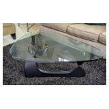 Glass Topped Noguchi Style Coffee Table
