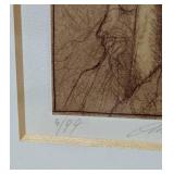 Pair of Framed Nude Silhouette Sketch Prints