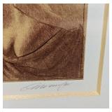 Pair of Framed Nude Silhouette Sketch Prints