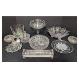 Assorted Vintage Cut/Pressed Glass and Crystal