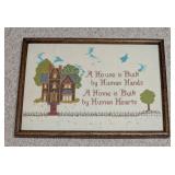 Adorable Framed Vintage Crosstitch