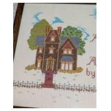 Adorable Framed Vintage Crosstitch