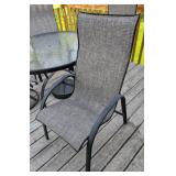 Glass Topped Patio Table Set