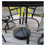 Glass Topped Patio Table Set