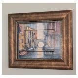 Gold Framed Venice Print by Bernhard Vogel