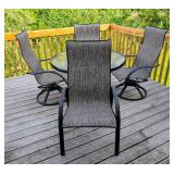 Glass Topped Patio Table Set