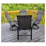 Glass Topped Patio Table Set