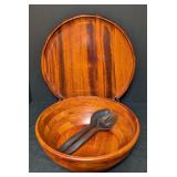 Large Wood Salad Bowl and Platter