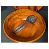 Large Wood Salad Bowl and Platter