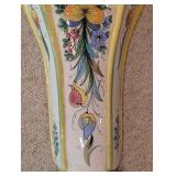 Vintage Ceramic Floral Wall Fountain
