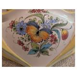 Vintage Ceramic Floral Wall Fountain