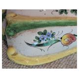 Vintage Ceramic Floral Wall Fountain