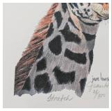 Small Framed Jean Haefele Giraffe Print