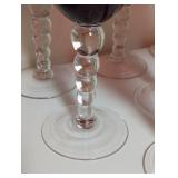 Red Glass Goblet Set