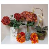 Assorted Faux Floral Arrangements