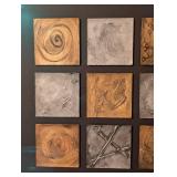 Framed Kim Grant Metallic Tile Mixed Media