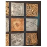 Framed Kim Grant Metallic Tile Mixed Media