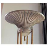Elegant Gold Torchiere Floor Lamp