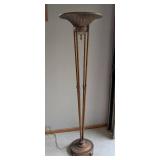 Elegant Gold Torchiere Floor Lamp