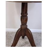 Vintage Glass Topped Mahogany Drum Table