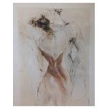 Large Framed Gary Benfield Duo Etching