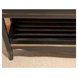 Gold and Black Painted Wood Console Table