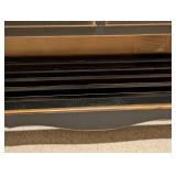 Gold and Black Painted Wood Console Table