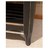 Gold and Black Painted Wood Console Table