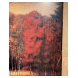 Large Framed Vermilion Meadow Print by Robert Striffolino