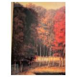 Large Framed Vermilion Meadow Print by Robert Striffolino
