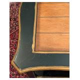 Gold and Black Painted Wood Coffee Table