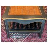 Gold and Black Painted Wood Coffee Table