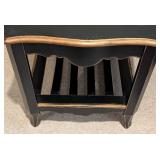 Gold and Black Painted Wood Side Table