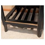 Gold and Black Painted Wood Side Table