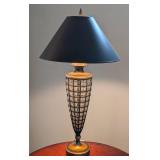 Caged Glass Table Lamp