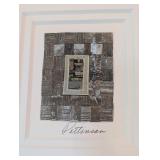 Pair of Small Framed Metallic Mixed Media by Merri Pattinian