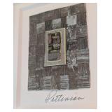 Pair of Small Framed Metallic Mixed Media by Merri Pattinian