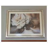 Large Framed Jeanne Bonine Rose Print