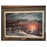 Framed Terry Redlin the Sharing Season Print
