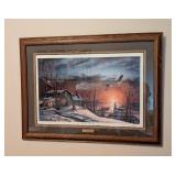 Framed Terry Redlin the Sharing Season Print