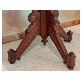 Vintage Eastlake Carved Wood Parlor Table