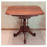 Vintage Eastlake Carved Wood Parlor Table