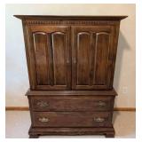 Vintage Ethan Allen Maple and Birch Armoire