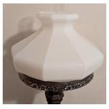 Vintage Brass and Milk Glass Table Lamp