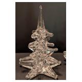Pair of FM Ronneby Sweden Crystal Trees