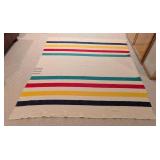 Vintage Hudson Bay 4 Point Wool Blanket