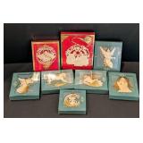 Assorted Lenox Porcelain Christmas Ornaments